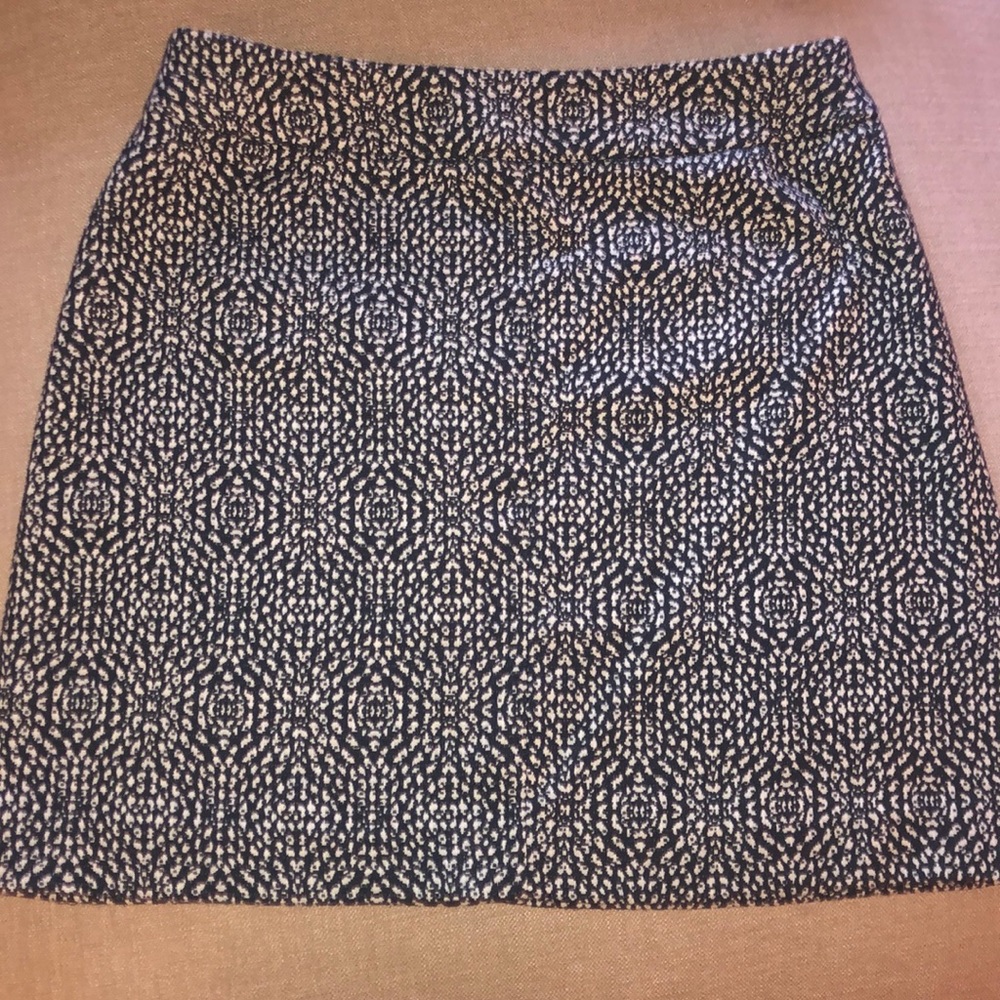 Navy and cream skirt